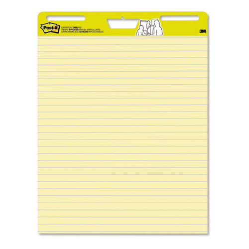 Vertical-orientation Self-stick Easel Pad Value Pack, Presentation Format (1.5" Rule), 25 X 30, Yellow, 30 Sheets, 4/carton