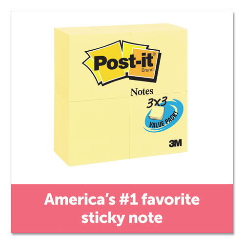 Original Pads In Canary Yellow, Note Ruled, 3" X 3", 100 Sheets/pad, 6 Pads/pack