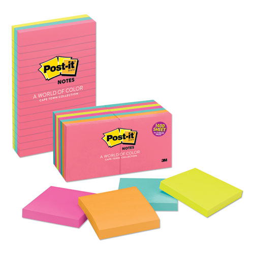 Original Pads In Poptimistic Colors, Value Pack, 3" X 3", 100 Sheets/pad, 14 Pads/pack