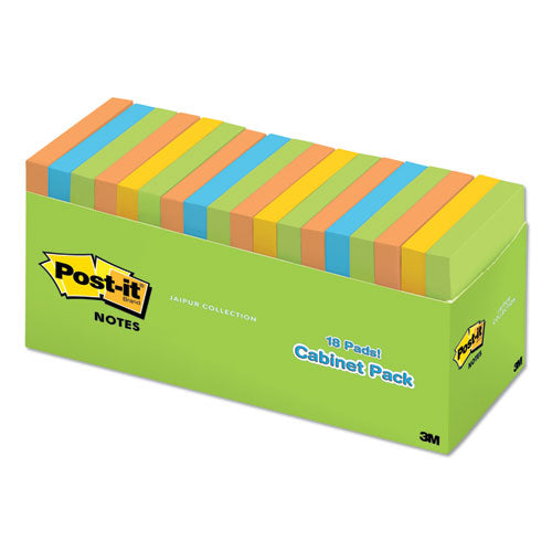 Original Pads In Floral Fantasy Collection Colors, Cabinet Pack, 3" X 3", 100 Sheets/pad, 18 Pads/pack