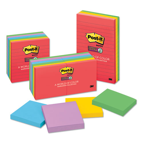 Pads In Playful Primary Collection Colors, Cabinet Pack, 3" X 3", 70 Sheets/pad, 24 Pads/pack