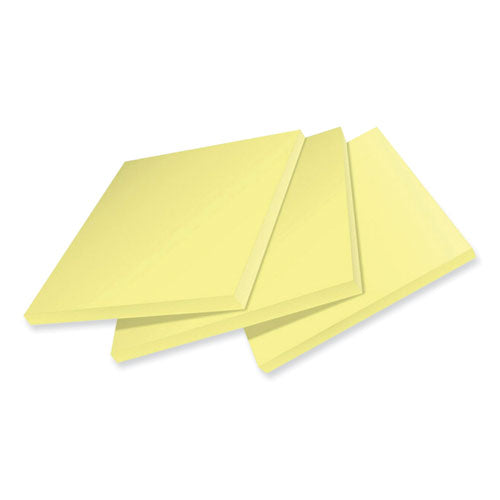 100% Recycled Paper Super Sticky Notes, 3" X 3", Canary Yelow, 70 Sheets/pad, 12 Pads/pack