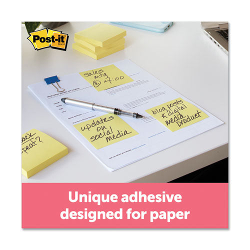Original Pads In Canary Yellow, 3" X 3", 100 Sheets/pad, 12 Pads/pack