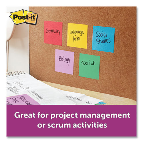 Pads In Playful Primary Collection Colors, Note Ruled, 4" X 4", 90 Sheets/pad, 6 Pads/pack