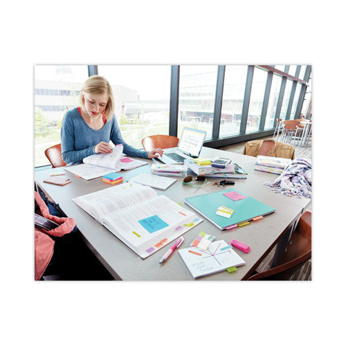 Standard Page Flags In Dispenser, Bright Green, 100 Flags/dispenser