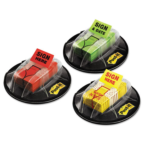 High Volume Flag Dispenser, "sign Here", Red, 200 Flags/dispenser