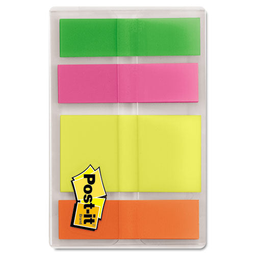 Highlighting Page Flags, 4 Bright Colors, 0.5 X 1.75, 35/color, 4 Dispensers/pack