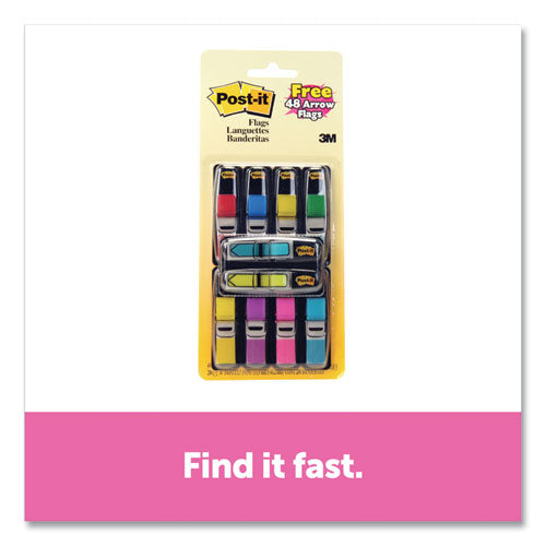 Page Flag Value Pack, 0.5 X 1.75, Assorted Colors, 280 Page Flags, 48, 1/2" Arrows/pack