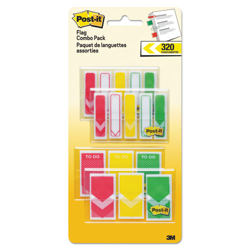 0.5" And 1" Page Flag Value Pack, Nine Assorted Colors, 320/pack