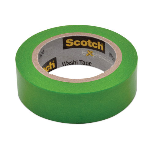 Expressions Washi Tape, 1.25" Core, 0.59" X 32.75 Ft, Green