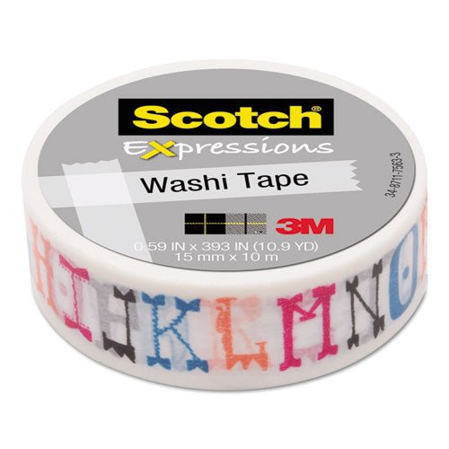 Expressions Washi Tape, 1.25" Core, 0.59" X 32.75 Ft, Orange