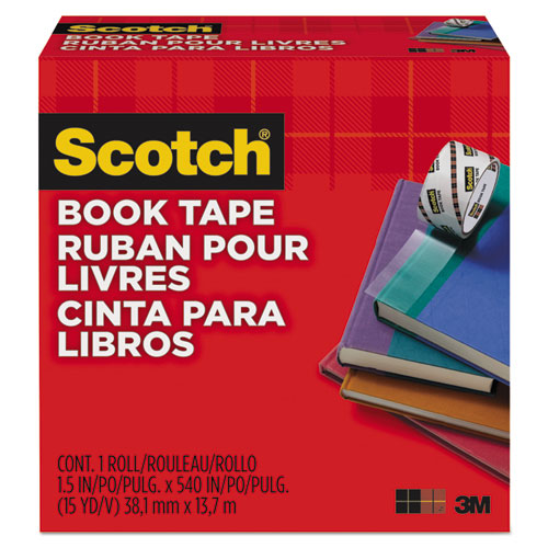 Book Tape, 3" Core, 3" X 15 Yds, Clear