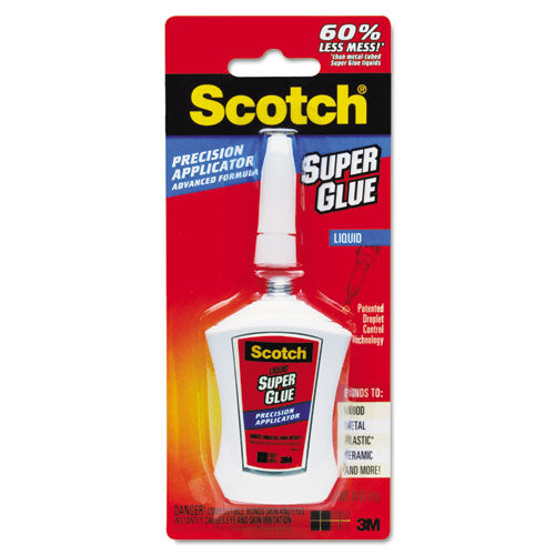 Super Glue With Precision Applicator, 0.14 Oz, Dries Clear