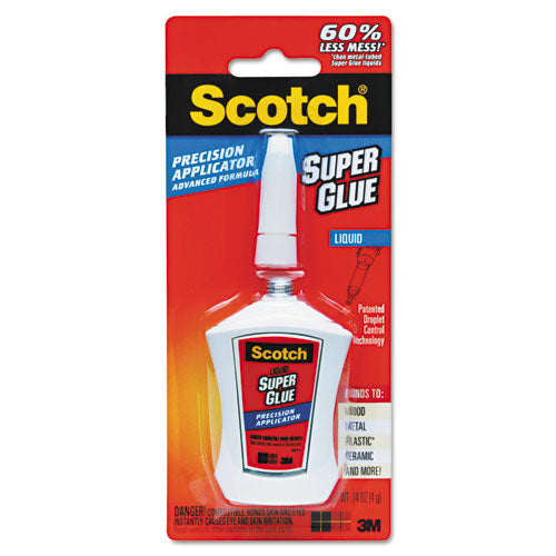 Super Glue With Precision Applicator, 0.14 Oz, Dries Clear