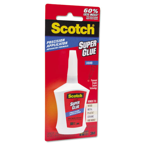 Super Glue With Precision Applicator, 0.14 Oz, Dries Clear