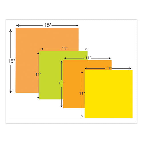 Big Notes, Unruled, 11 X 11, Orange, 30 Sheets