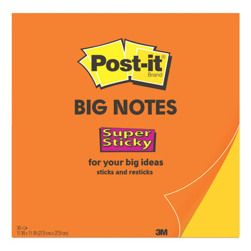 Big Notes, Unruled, 11 X 11, Orange, 30 Sheets