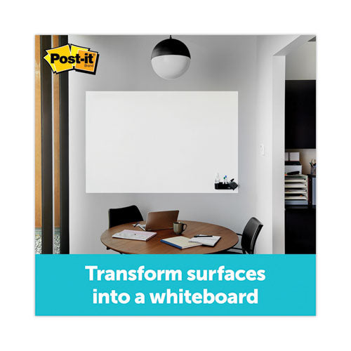 Dry Erase Surface With Adhesive Backing, 36 X 24, White Surface