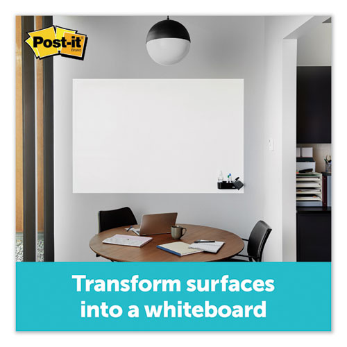 Dry Erase Surface, 50 Ft X 4 Ft, White Surface