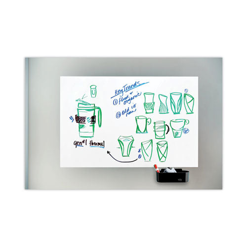 Dry Erase Accessory Tray, 8.5 X 3 X 5.25, Black