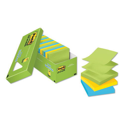 Original Pop-up Refill Cabinet Pack, 3" X 3", Beachside Cafe Collection Colors, 100 Sheets/pad, 18 Pads/pack