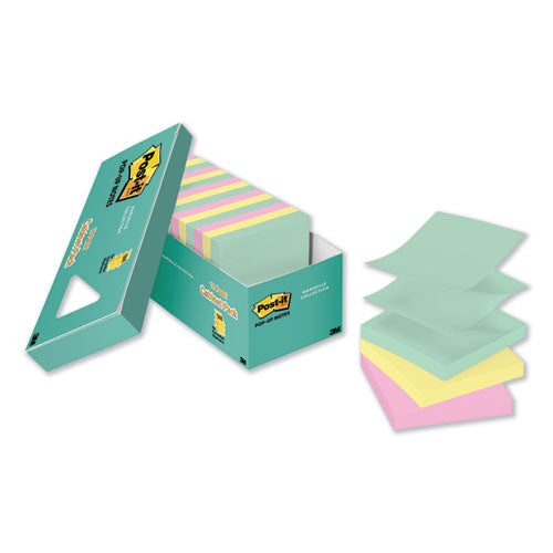 Original Pop-up Refill Cabinet Pack, 3" X 3", Floral Fantasy Collection Colors, 100 Sheets/pad, 18 Pads/pack