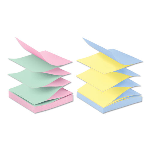 Original Pop-up Refill, Beachside Cafe Collection Alternating-color Value Pack, 3" X 3", 100 Sheets/pad, 12 Pads/pack