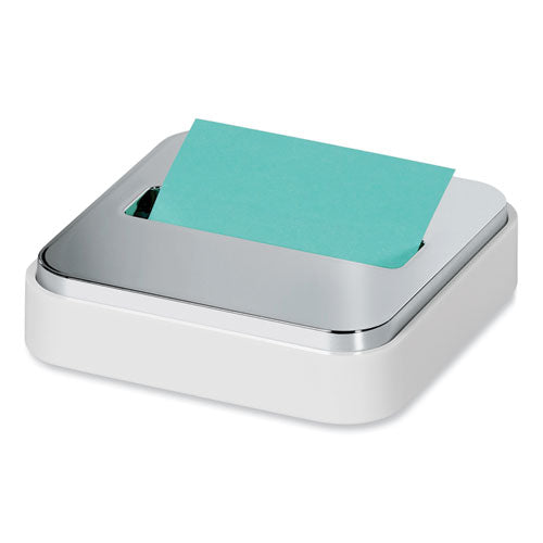 Steel Top Dispenser, For 3 X 3 Pads, White/steel