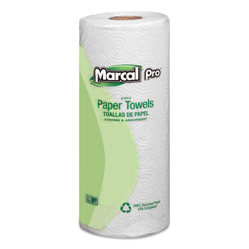 100% Premium Recycled Perforated Kitchen Roll Towels, 2-ply, 11 X 9, White, 70/roll, 15 Rolls/carton