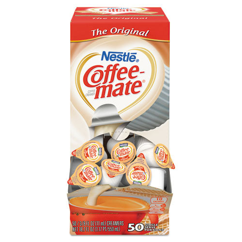 Liquid Coffee Creamer, Cafe Mocha, 0.38 Oz Mini Cups, 50/box, 4 Boxes/carton, 200 Total/carton