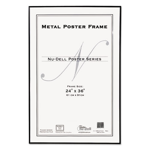 Metal Poster Frame, Plastic Face, 24 X 36, Black