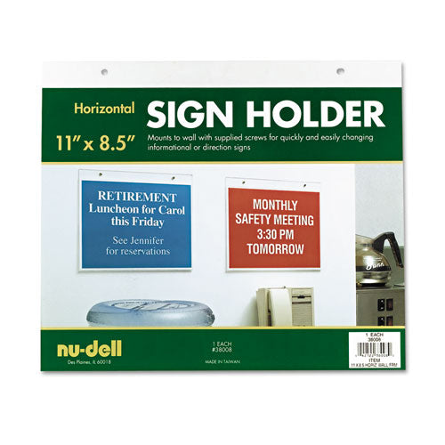 Acrylic Sign Holder, 8.5 X 11, Clear