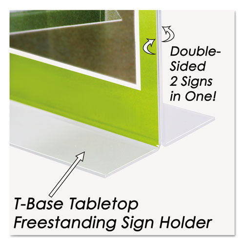 Clear Plastic Sign Holder, Stand-up, 8.5 X 11