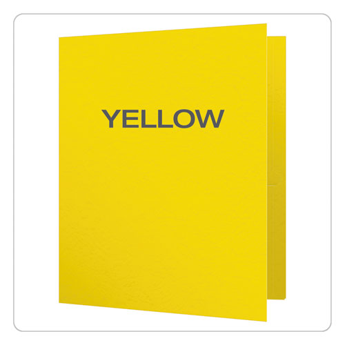 Twin-pocket Folders With 3 Fasteners, 0.5" Capacity, 11 X 8.5, Yellow, 25/box