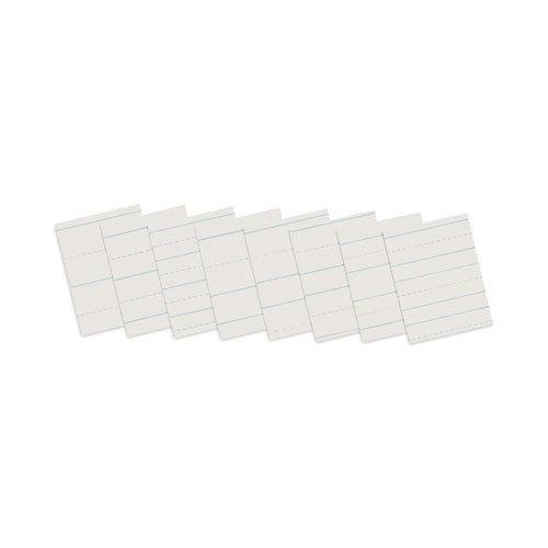 Skip-a-line Ruled Newsprint Paper, 3/4" Two-sided Long Rule, 8.5 X 11, 500/pack