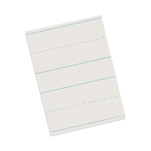 Skip-a-line Ruled Newsprint Paper, 3/4" Two-sided Long Rule, 8.5 X 11, 500/pack