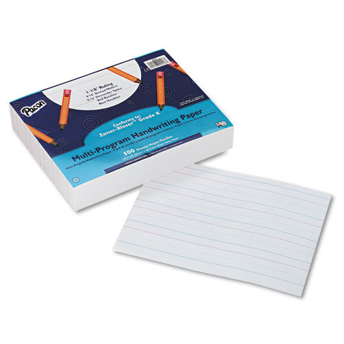 Multi-program Handwriting Paper, 30 Lb Bond Weight, 5/8" Long Rule, Two-sided, 8.5 X 11, 500/pack