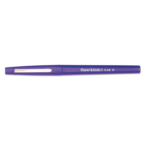 Point Guard Flair Felt Tip Porous Point Pen, Stick, Bold 1.4 Mm, Red Ink, Red Barrel, 36/box