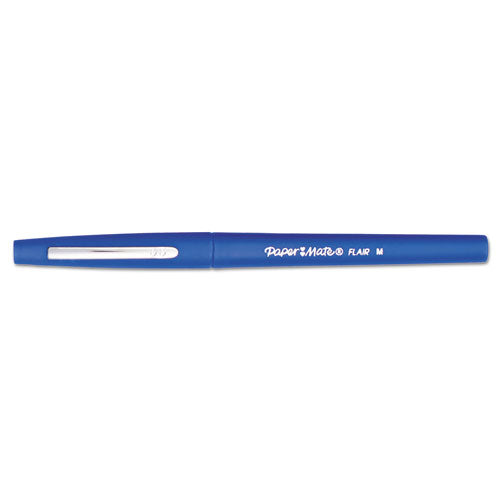 Point Guard Flair Felt Tip Porous Point Pen, Stick, Bold 1.4 Mm, Red Ink, Red Barrel, 36/box