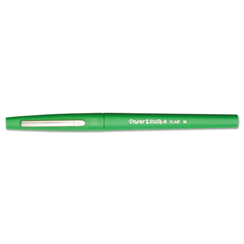 Point Guard Flair Felt Tip Porous Point Pen, Stick, Bold 1.4 Mm, Red Ink, Red Barrel, 36/box