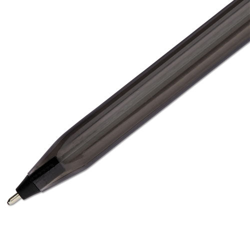 Inkjoy 100 Ballpoint Pen, Stick, Medium 1 Mm, Black Ink, Black Barrel, Dozen