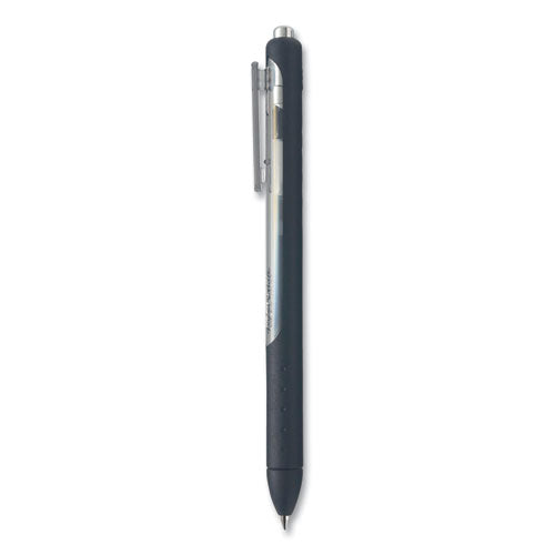 Inkjoy Gel Pen, Retractable, Medium 0.7 Mm, Black Ink, Black Barrel, 3/pack