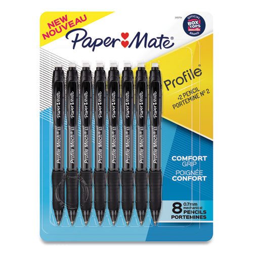 Profile Mechanical Pencils, 0.7 Mm, Hb (#2), Black Lead, Assorted Barrel Colors, 8/pack