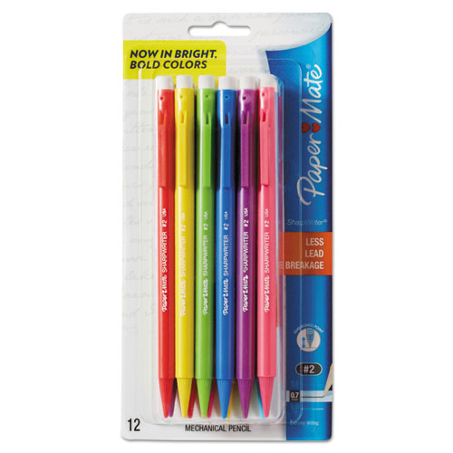 Sharpwriter Mechanical Pencil, 0.7 Mm, Hb (#2.5), Black Lead, Classic Yellow Barrel, Dozen