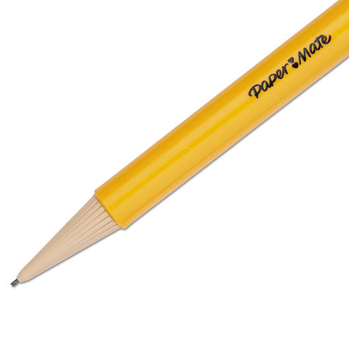 Sharpwriter Mechanical Pencil, 0.7 Mm, Hb (#2.5), Black Lead, Classic Yellow Barrel, Dozen