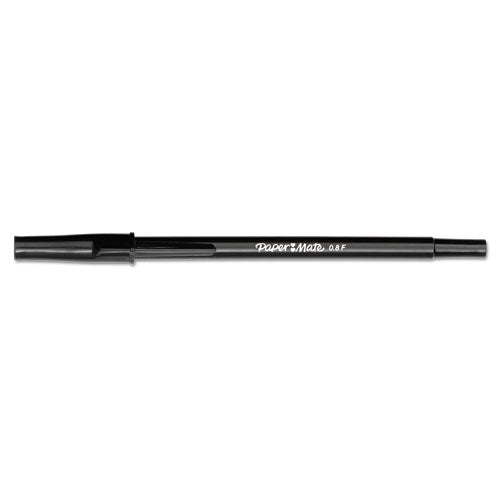 Write Bros. Ballpoint Pen, Stick, Medium 1 Mm, Black Ink, Black Barrel, Dozen