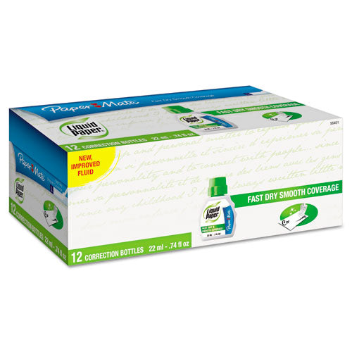 Fast Dry Correction Fluid, 22 Ml Bottle, White, 3/pack