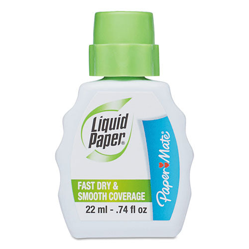 Fast Dry Correction Fluid, 22 Ml Bottle, White, 3/pack