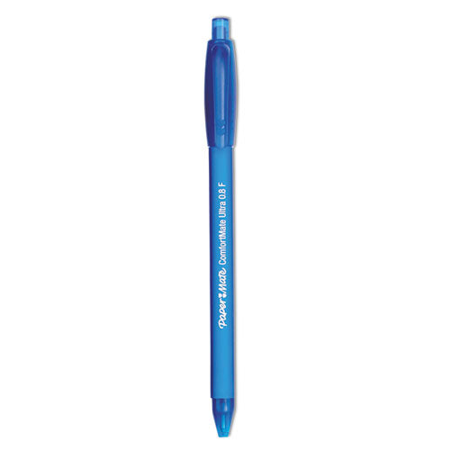Comfortmate Ultra Ballpoint Pen, Retractable, Medium 1 Mm, Red Ink, Red Barrel, Dozen