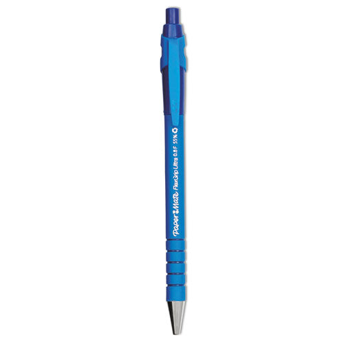 Flexgrip Ultra Ballpoint Pen, Retractable, Medium 1 Mm, Blue Ink, Blue Barrel, Dozen